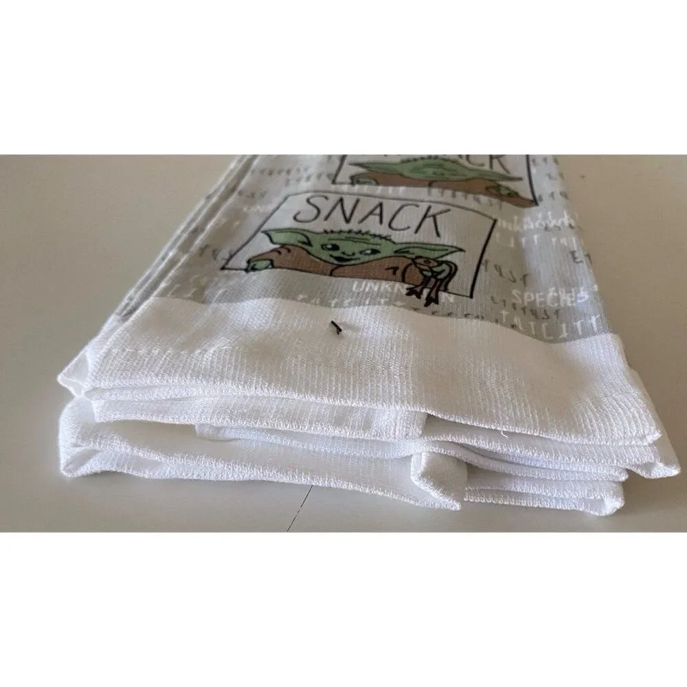 2 Pack Star Wars The Mandalorian Grogu Snack Attack Kitchen Towels Baby Yoda NEW